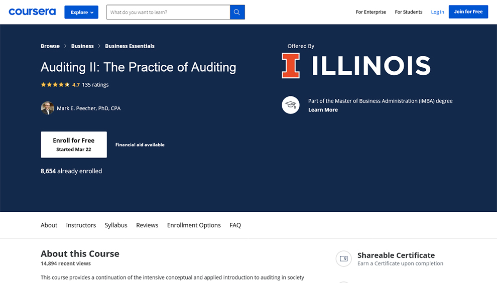 Auditing II: The Practice of Auditing
