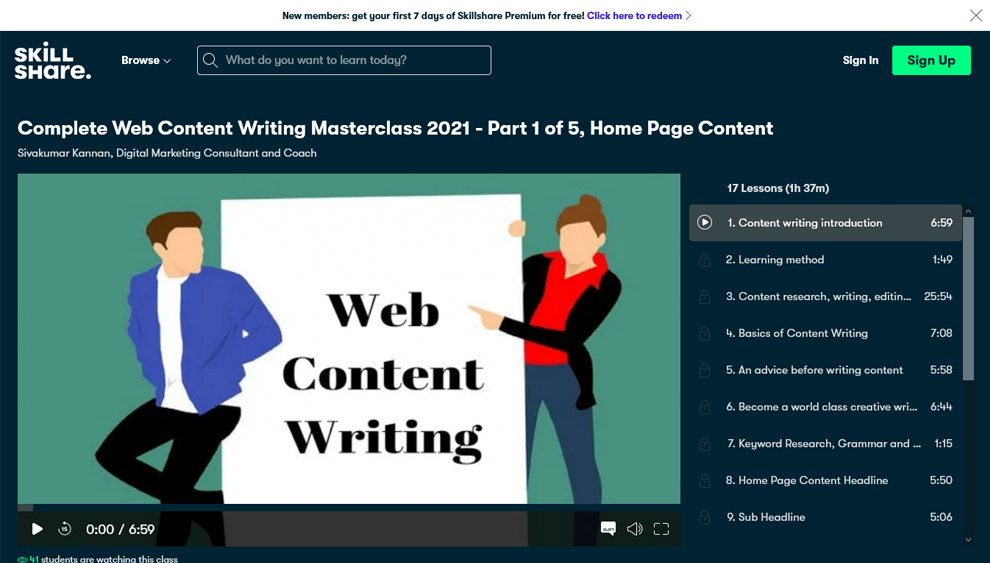 Complete Web Content Writing Masterclass 2021