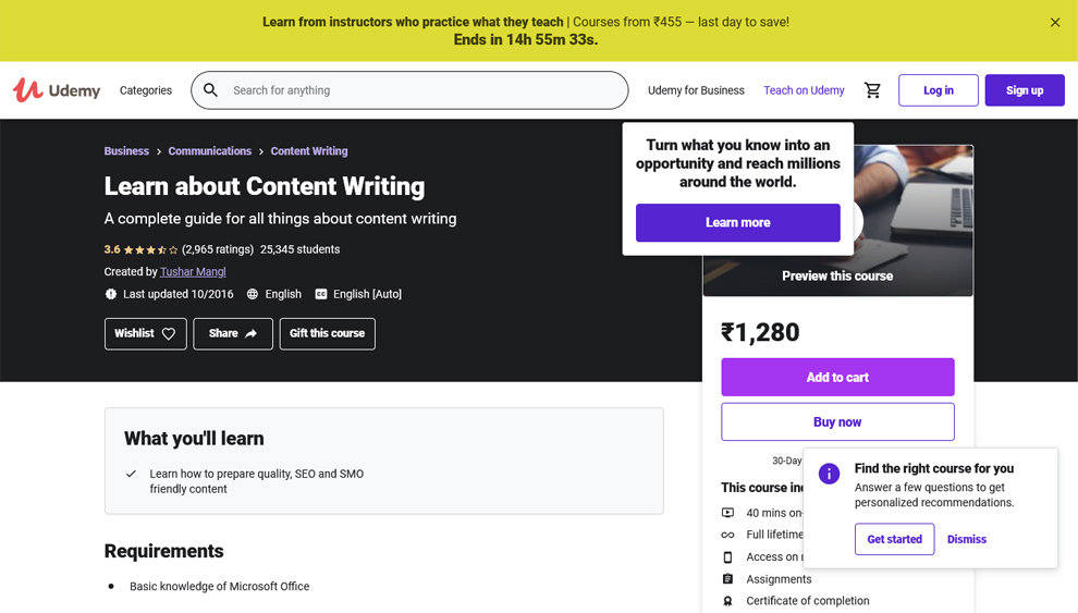 Learn About Content Writing