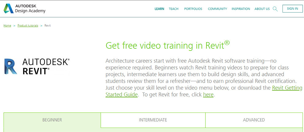 Get Free Video Training in Revit®