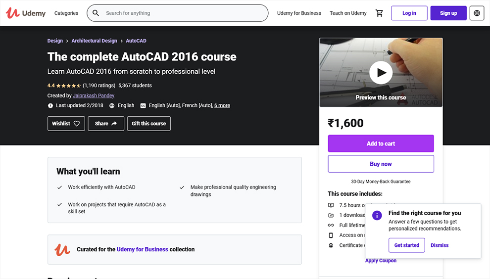 The Complete Autocad 2016 Course