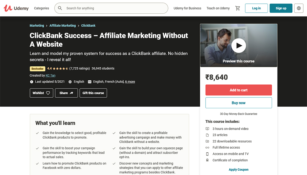 ClickBank Success–Affiliate Marketing