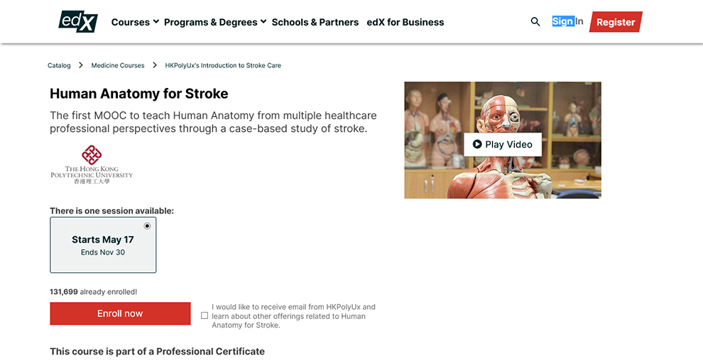 Human Anatomy For Stroke By The Hong Kong Polytechnic University