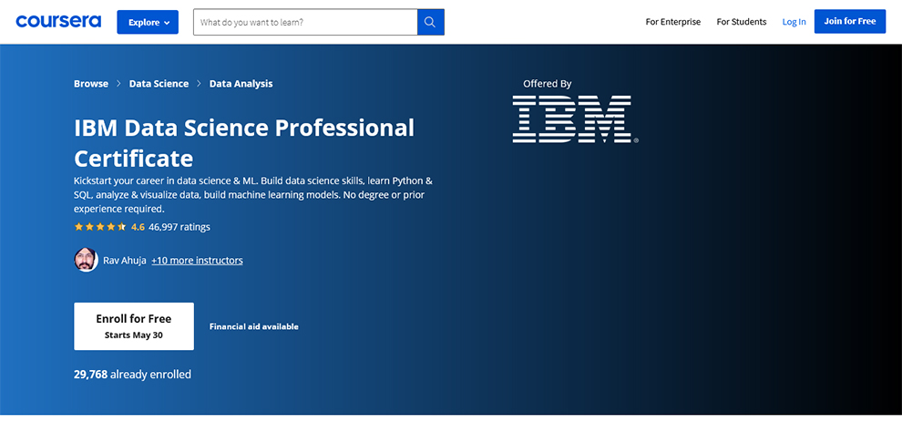 IBM Data Science Professional Certificate