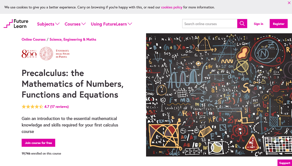 Precalculus: The Mathematics of Numbers, Functions, and Equations By University of Padova