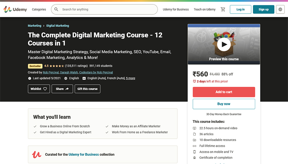 The Complete Digital Marketing 12 Courses in 1