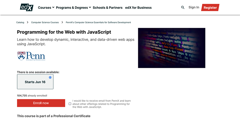 Programming for the Web with JavaScript