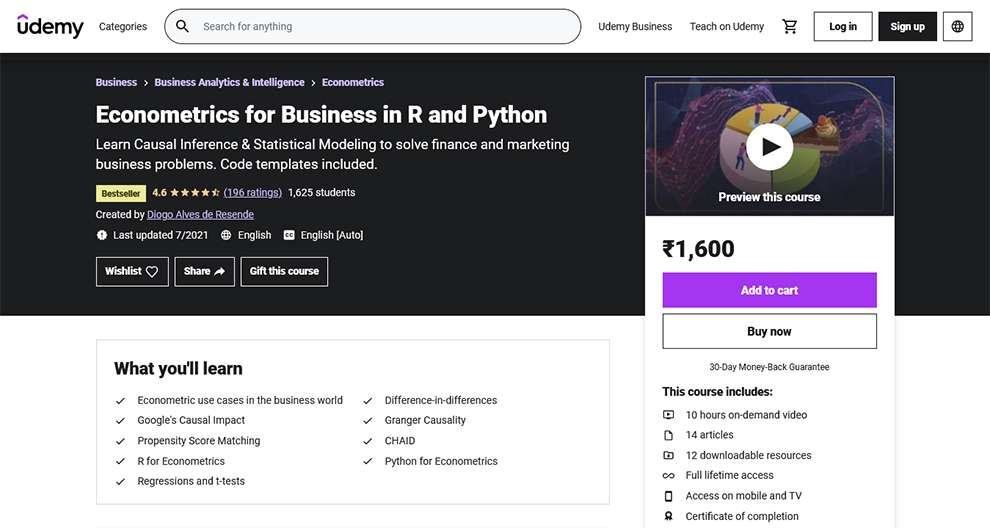Econometrics for Business in R and Python