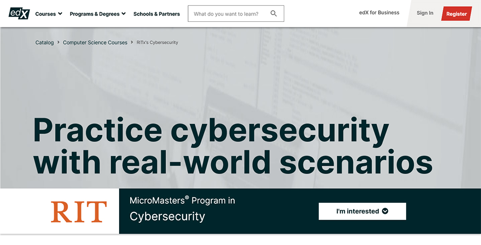 MicroMasters® Program in Cybersecurity