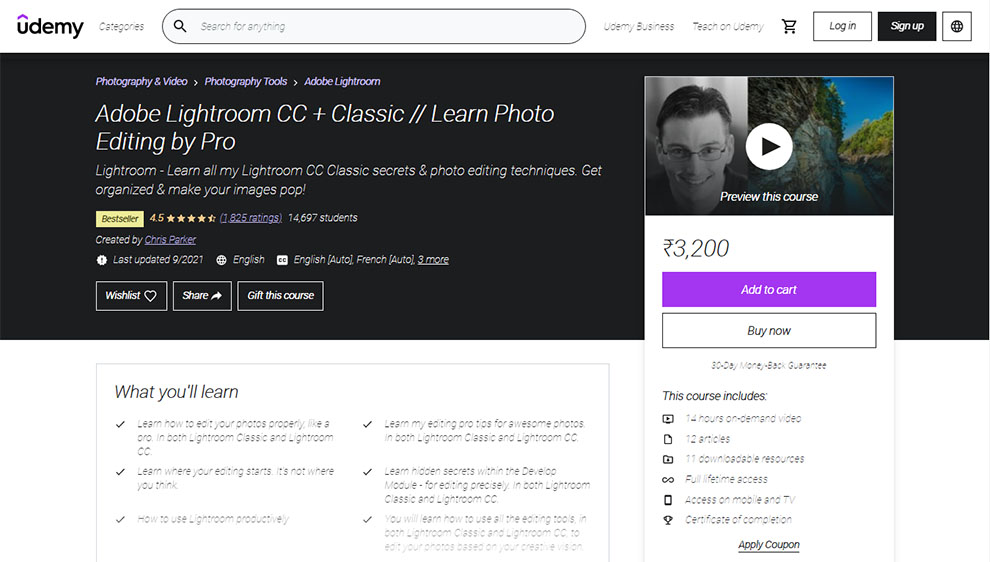 Adobe Lightroom CC + Classic/Learn Photo Editing by Pro