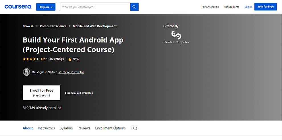 Build Your First Android App (Project-Centered Course)