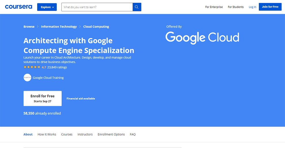 Architecting with Google Compute Engine Specialization