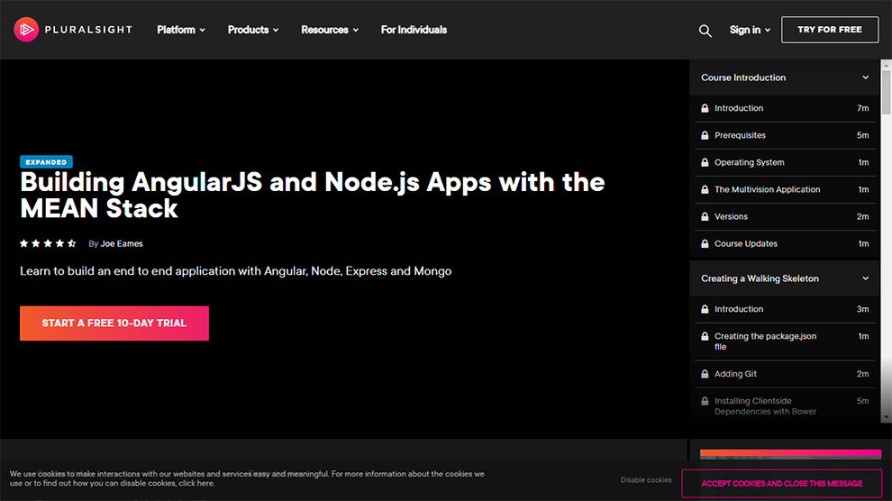 Building AngularJS and Node.js apps with the MEAN Stack