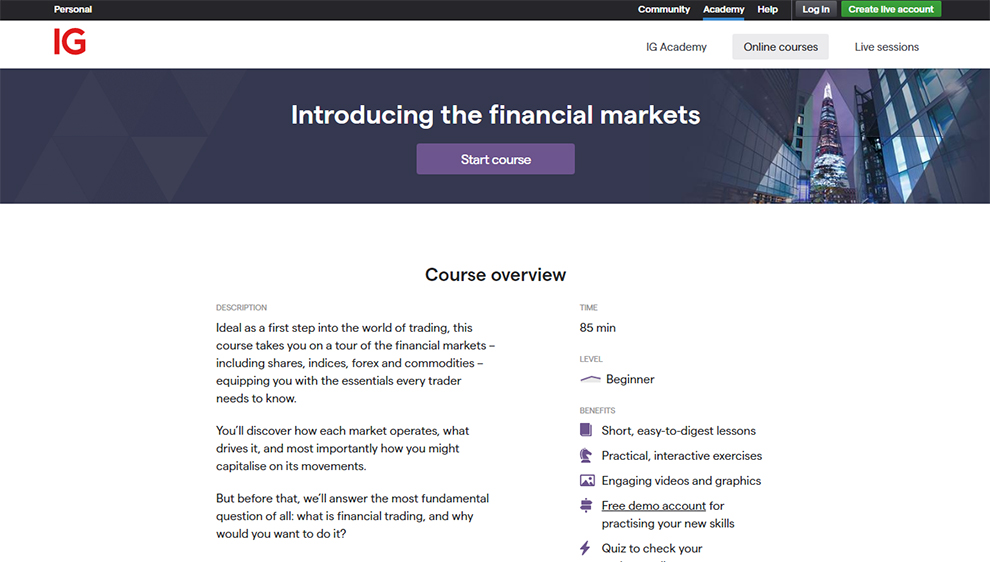 Introducing the financial markets 