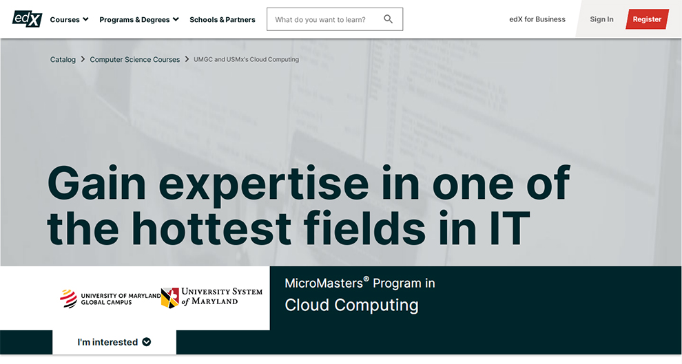 MicroMasters® Program in Cloud Computing