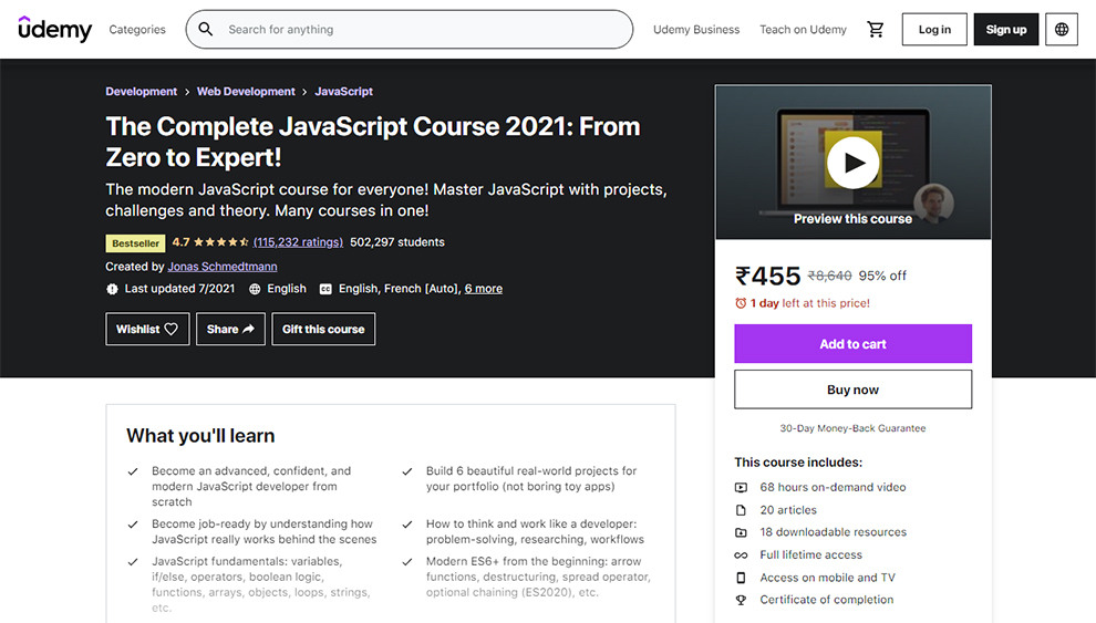 The Complete JavaScript Course 2021