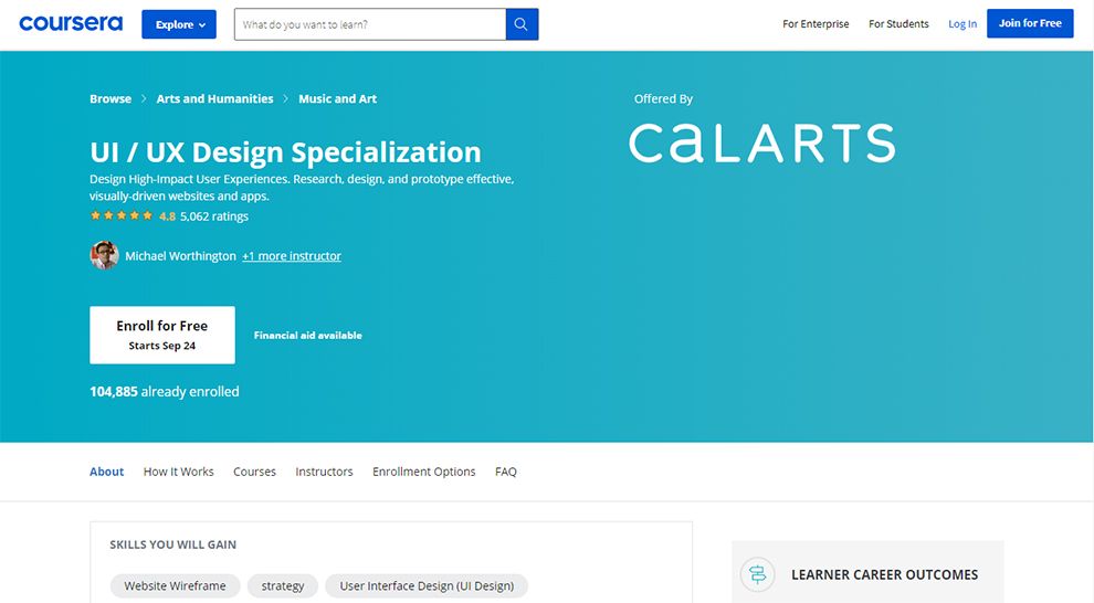 UI/UX Design Specialization by CaLARTS