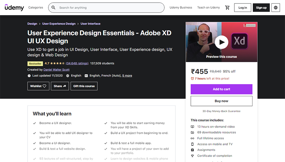 User Experience Design Essentials – Adobe XD UI UX design