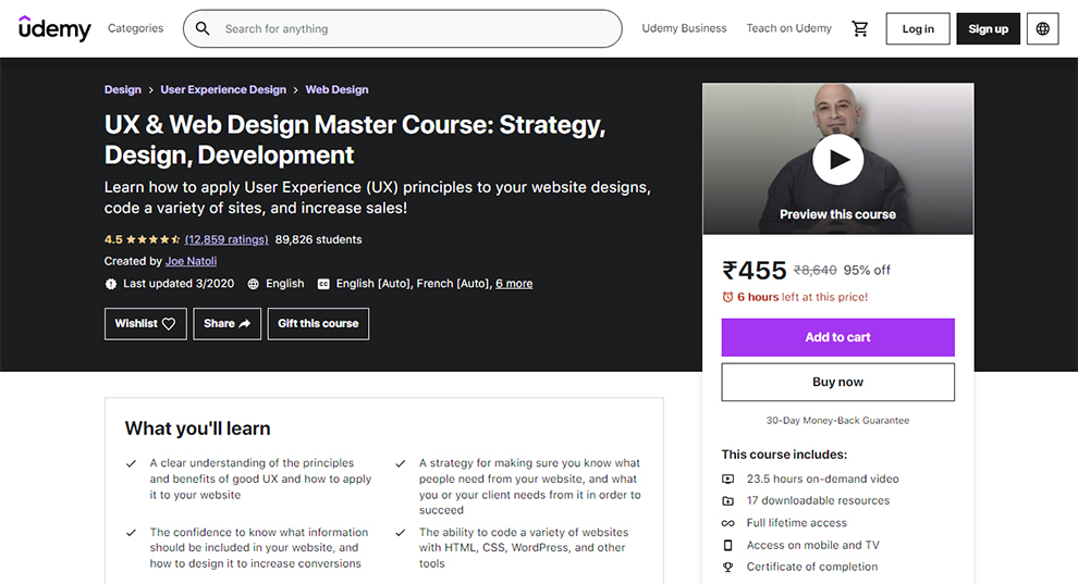 UX and Web Design Master Course: Strategy, Design and Development