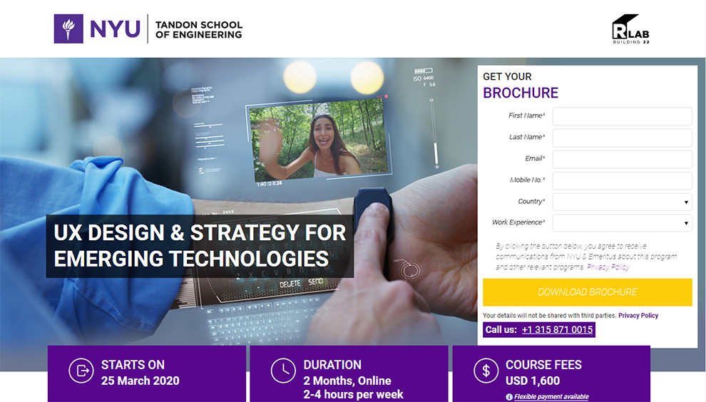 UX Design & Strategy for Emerging Technologies by NYU Tandon School of Engineering