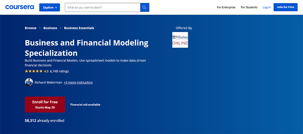 Business And Financial Modeling Specialization