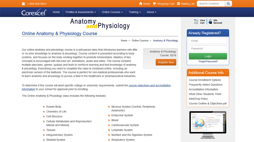 Online Anatomy and Physiology Course
