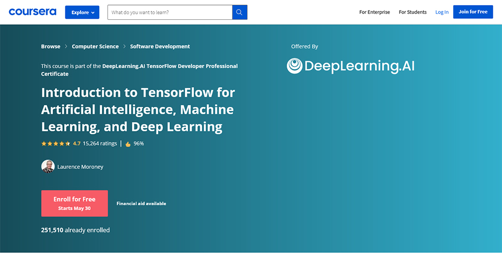 Introduction to TensorFlow for Artificial Intelligence, Machine Learning, and Deep Learning