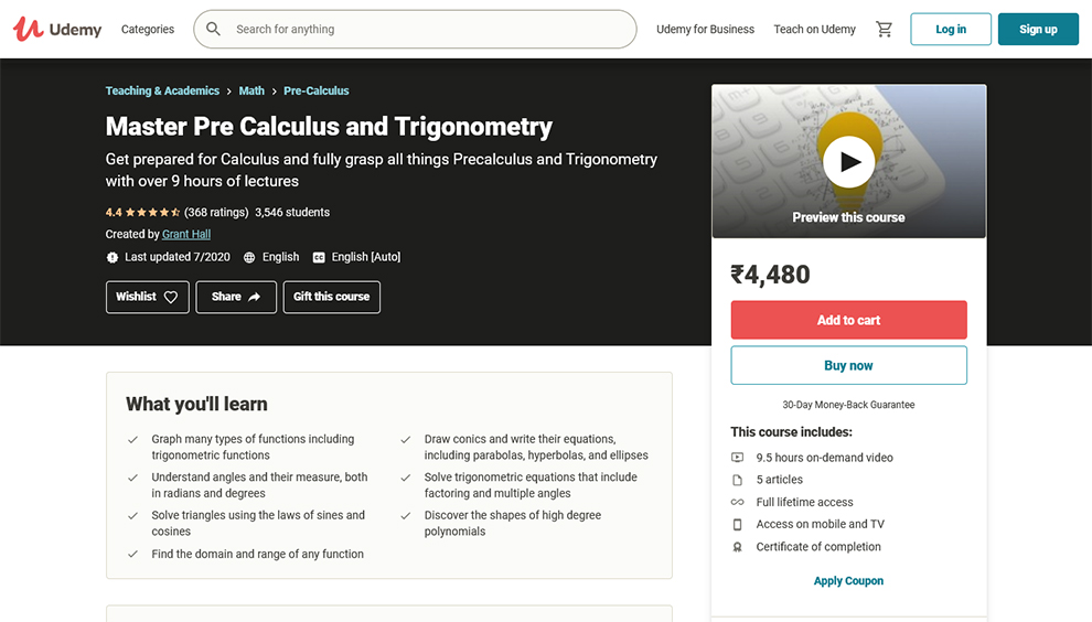 Master Pre Calculus and Trigonometry