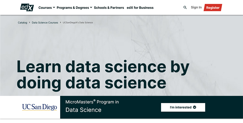 MicroMasters® Program In Data Science By UC San Diego