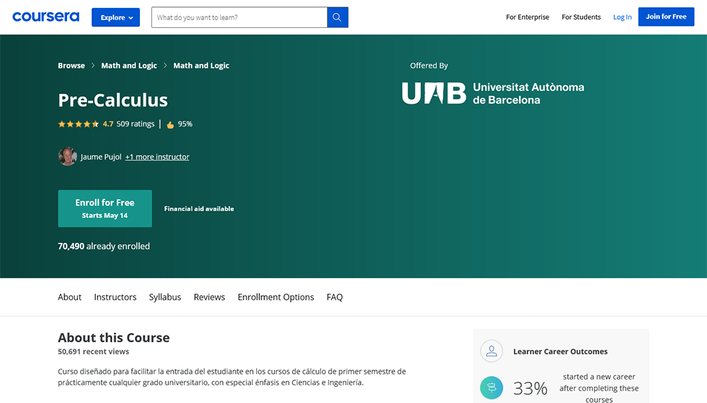 Precalculus by Universitat Autònoma de Barcelona