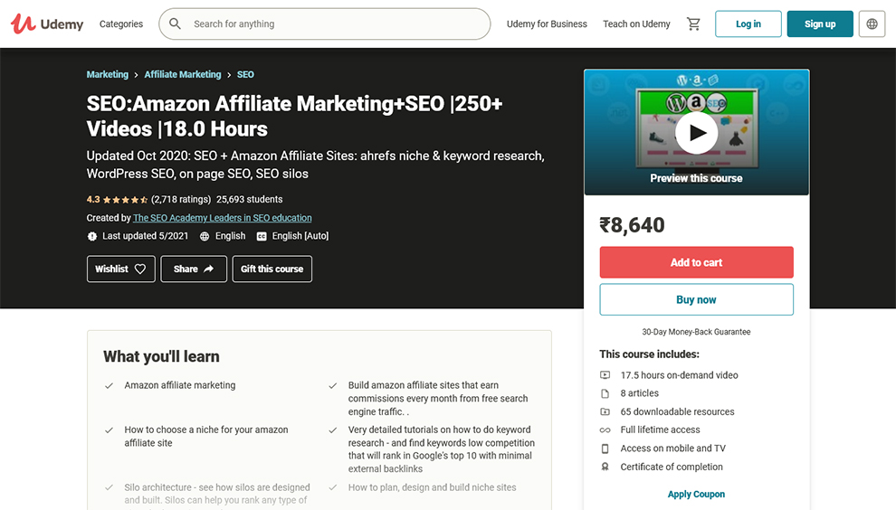 SEO Amazon Affiliate Marketing