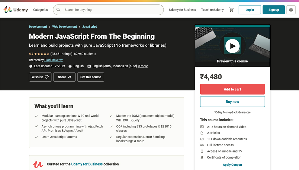 Modern JavaScript From The Beginning