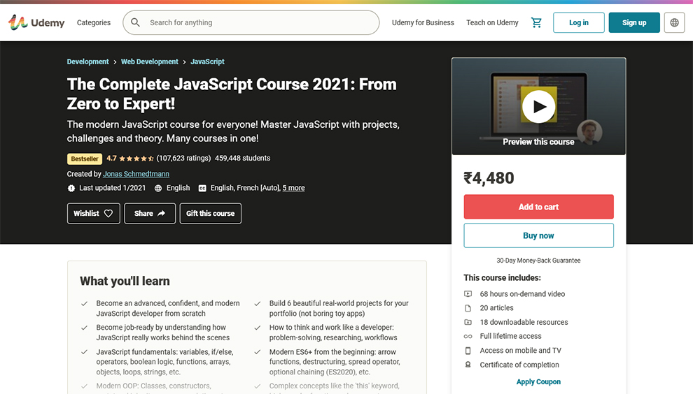 The Complete JavaScript Course 2021