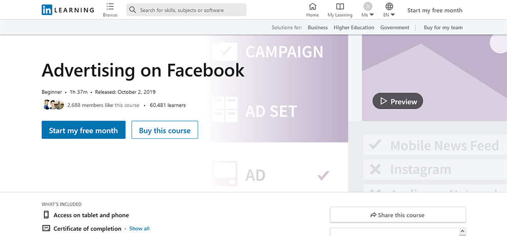 Advertising on Facebook