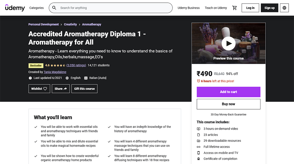 Accredited Aromatherapy Diploma 1