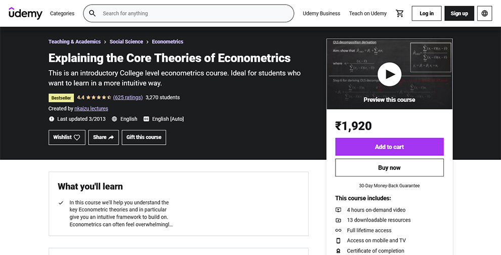 Explaining the Core Theories of Econometrics