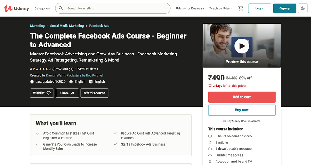 The Complete Facebook Ads Course - Beginner to Advanced