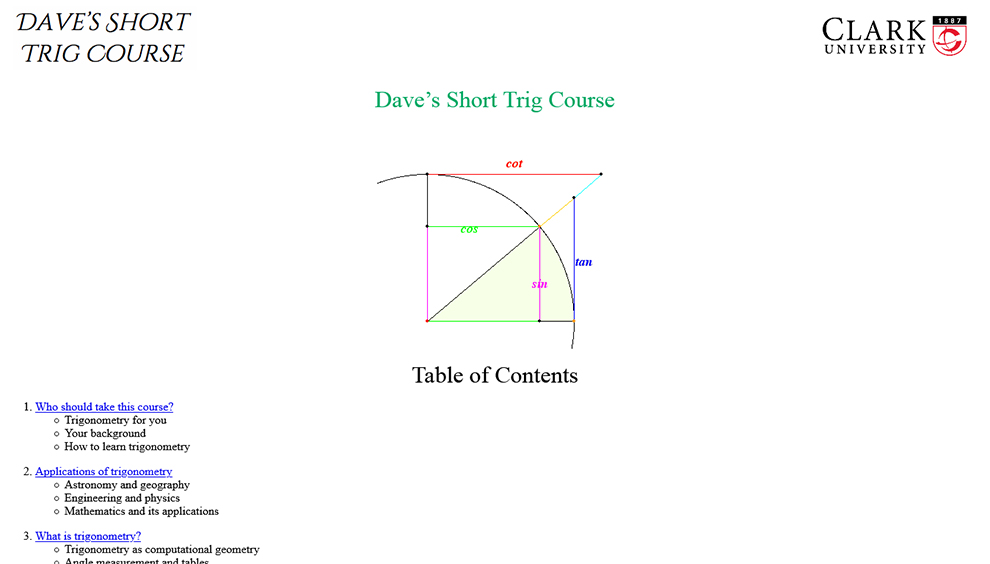 Dave's Short Trig Course