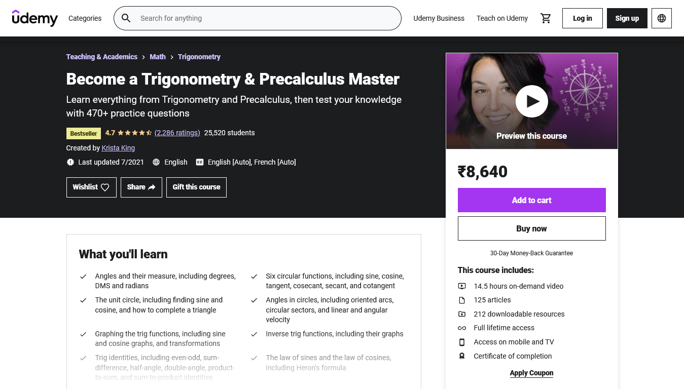 Become a Trigonometry & Precalculus Master