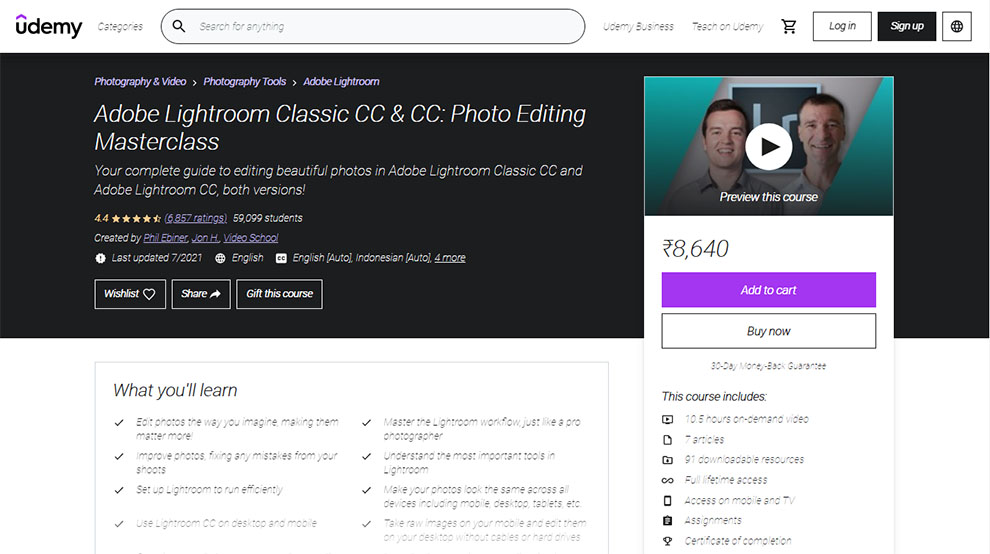 Adobe Lightroom Classic CC & CC: Photo Editing Masterclass