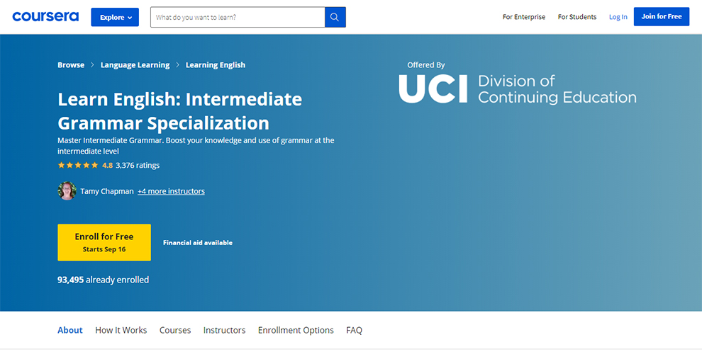 Learn English: Intermediate Grammar Specialization