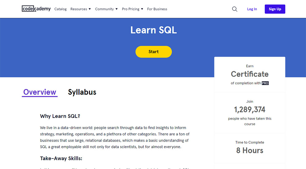 Learn SQL