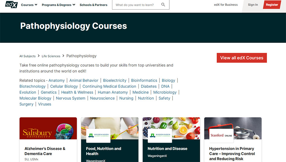 Pathophysiology Courses