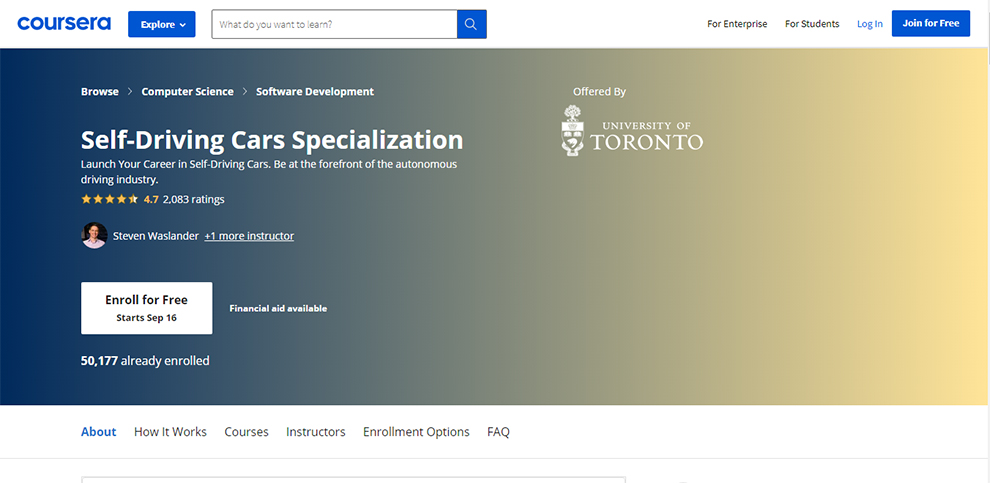 Self-Driving Cars Specialization