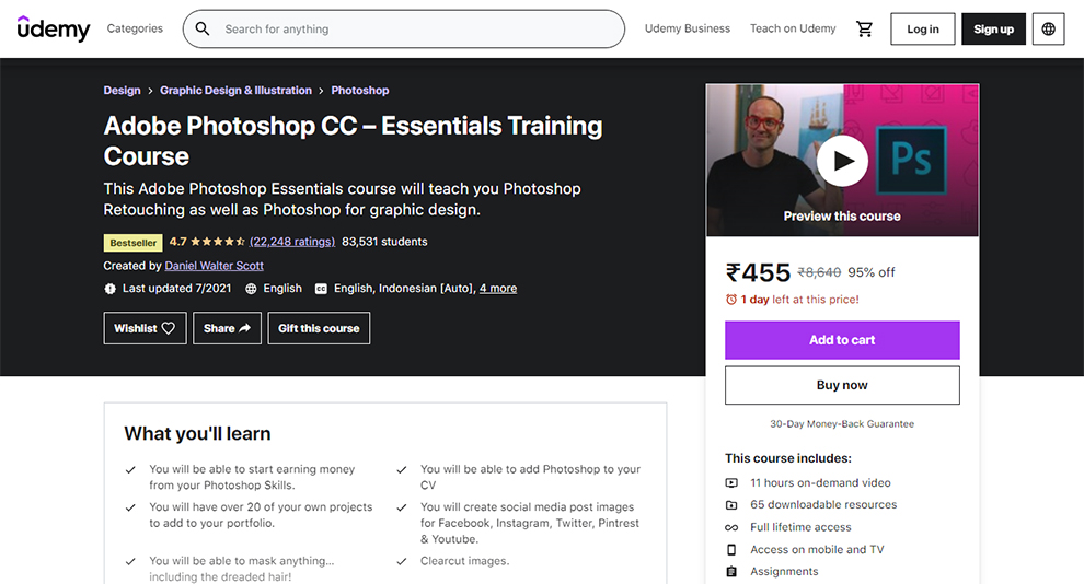 Adobe Photoshop CC – Essentials Training Course