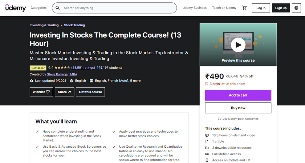 Investing in Stocks the Complete Guide