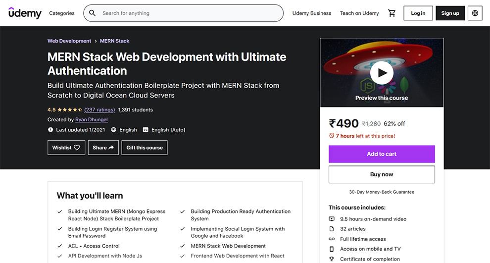 MERN Stack Web Development with Ultimate Authentication