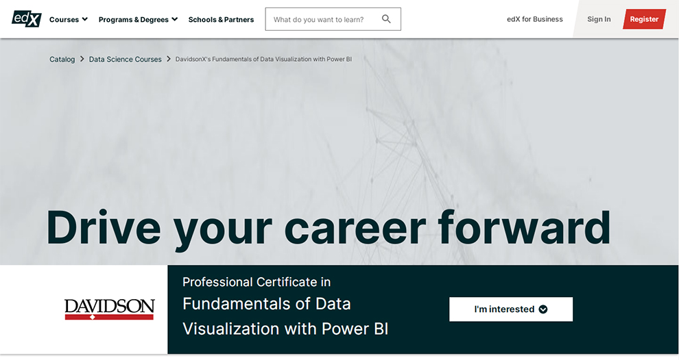 Professional Certificate in Fundamentals of Data Visualization with Power BI – Offered by Davidson