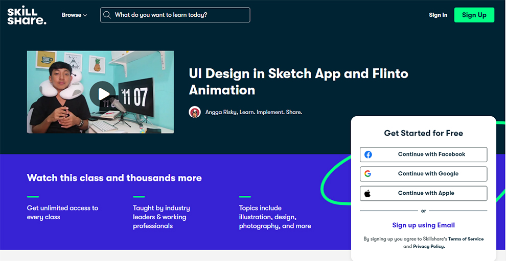 UI Design in Sketch App and Flinto Animation
