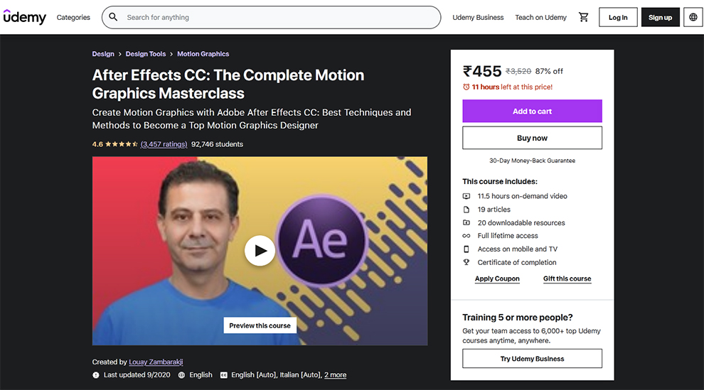 after effects course online